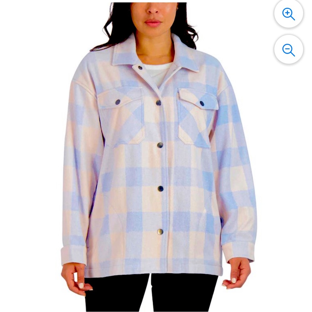 Hfx pink and blue shacket